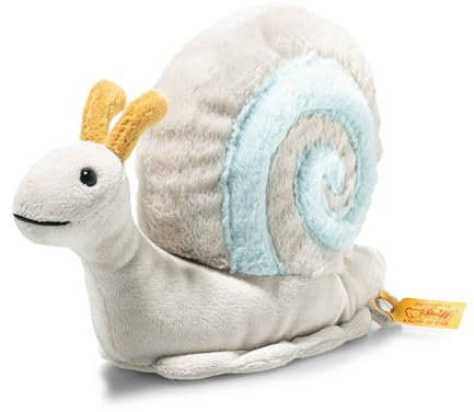 Steiff Snailly Escargot Soft Cuddly Friends, Doudou Escargot en Peluche Moelleuse pour Jouer et câliner, en Peluche Douce pour Une Peau Douce de bébé, Lavable en Machine