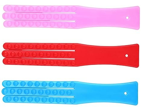 SOLUSTRE 3st Pai Sha-vorstand Massage Hammer Manuell Massage Tool Schulter Silikon Klatsche Stress Buddy Purlife Meridian Gesundheit Paisha Klatschen Pad Zurück Werkzeug Pflege Tippen Tpr