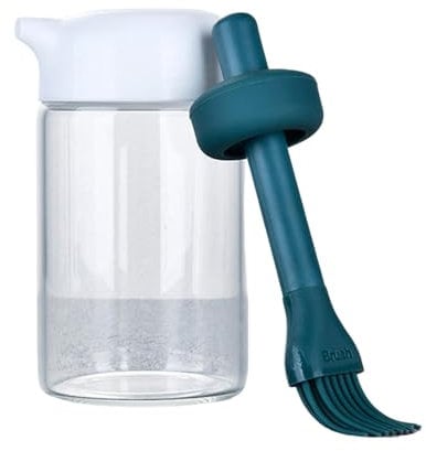 Oil Dispenser Bottle with Brushes, Oils Dispenser with Brush for Cooking,BBQ Basting Brush Oils Sauce Barbecue Grill Brushes, Multipurpose Oil and Basting Brushes Basting Brush Oil Bottle for Cooking