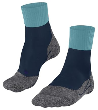 FALKE Women's TK2 Explore Cool Short W Sso Lyocell Functional Yarn Thick Anti-Blister 1 Pair Hiking Socks, Blue Pond 6598, 5.5-6.5
