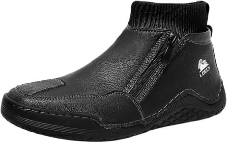 WKAYsIV Stivali Alti Ginocchio Stivaletti Uomo in Pelle Nero Modello Casual. Una Calzatura Comoda Adatta per Tutte Le Occasioni. Autunno Inverno Stivali Alti Ginocchio 41 35.99