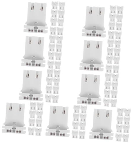 jojofuny 90 Stk Leuchtstofflampenhalter Steckdosenschoner E10 Lampenfassung LED-Lampen Ofen wizmote bürobeleuchtung plug and shine jeckery Adapter t8 lichtröhrenhalter Heimlichtbasis Weiß