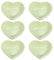 sourcing map Green Heart-Shaped Ceramic Side Dipping Bowl, 3 Porcelain Dish Bowl Set of 6, Mini Appetizer Plates Seasoning Dishes for Kitchen Home Wedding Party Restaurant