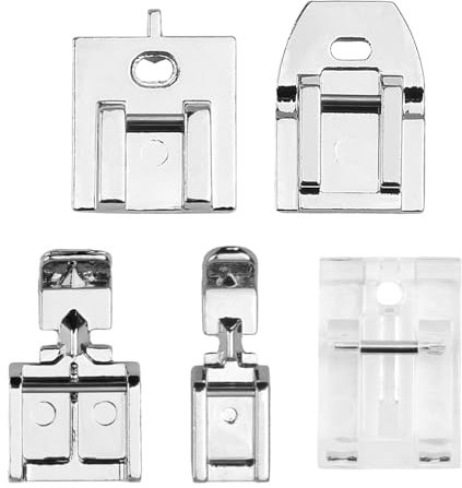 Lot de 5 pieds pour fermeture éclair invisible pour machine à coudre