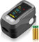 Cunsieun Pulsoximeter Sauerstoffsättigung Oximeter – Präzises Fingergerät zur Messung von SpO2, Puls & PI – tragbar, mit OLED-Anzeige, Alarm und Batterien für Alltag, Sport & Freizeit