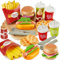 BUYGER Comida de Madera Juguetes Niño Niña 3 4 5 Años, Alimentos Juguete Madera con Hamburguesa, Accesorios de Cocina Juego de rol Regalo para Niña 3+ Años