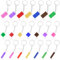 QMLING 21 pezzi portachiavi mattoncini da costruzione, portachiavi decorativo, portachiavi colorato, in plastica, mattoncini da costruzione, per regali di compleanno, decorazione fai da te, ragazzi e