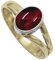 Cabochon-Granat Edelstein 925 Sterling silber Und Messing Band Ring Herren und Damen Handgefertigter Schmuck CRG1089BS11_(57 (18.1))