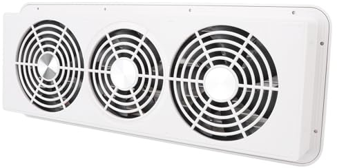 YDuupxe RV Refrigerator Fan 12V Side Vent RV Fridge Fan with Protective Mesh Cover 3 Exhaust Fans for RV Camping Motorhome Yacht Boat