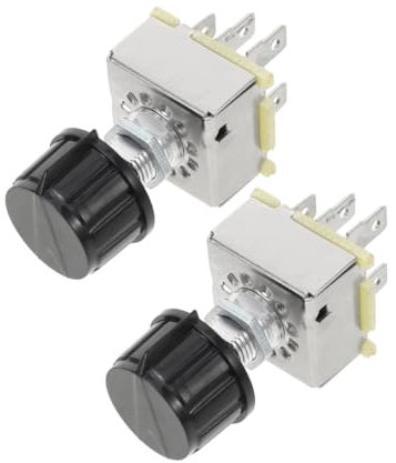 Vaguelly 2 Stück Rotierender Klimaanlagen Gebläse Schalter mit Geschwindigkeitsstufen Universeller Ersatzschalter für Auto Klimaanlage Einfache Installation und Langlebige Konstruktion