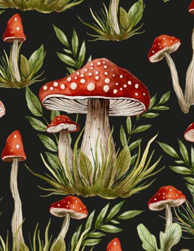 Forest Mushroom Journal: Lined Notebook with Minimalist Design – 8.5 x 11 for Writing and Notes