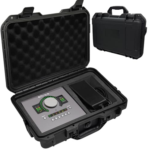 Audio Interface Carrying Case for Universal Audio Apollo Twin X DUO/Twin X QUAD/Twin X DUO Gen 2/ Twin X QUAD Gen 2, Hard Shell Travel Case Equipped with Comfort Handle
