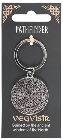 Something Different Wholesale Pathfinder Viking Keyring | Vegvisir Compass Norse Symbol Keychain | Rune Travel Accessory for Mythology Lovers