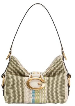 GUESS Schultertasche Camden Mini Shoulder Bag Olive Multi grün