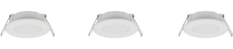 Trio Leuchten LED Einbauleuchte 3er-Set Himal 635110301, Kunststoff Weiß matt, 3.5 Watt LED, 2 Helligkeitsstufen, Lichtfarbe einstellbar
