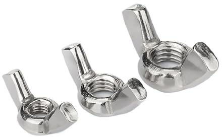 Dadi a farfalla con chiusura a rotazione, bulloni, Dadi ad alette a farfalla in acciaio inossidabile 304 Torsione manuale da M3 a M12(M10-2pcs)