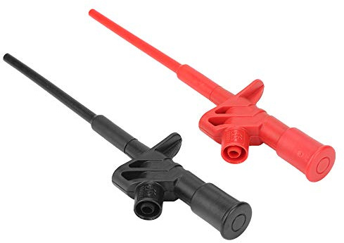 SALALIS Flexible Insulated Quick Test Hook Clips for Oscilloscope, High Sensitivity Test Probe, 2Pcs CAT III 1000V Probe for Electronic Testing