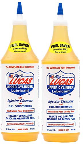 2 x Lucas Upper Cylinder Lubricant with Injector Cleaner & Fuel Conditioner 1 Litre