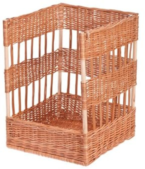 e-wicker24 Chariot à pain, panier à baguettes, panier boulangerie, plateau, panier de vente, panier en osier 45 x 45 x 60 cm