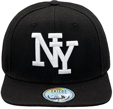 JOHNNY CHICOS NY New York süße Kindercap Kinder Cap Snapback 49-56cm Kopfumfang (One Size, Schwarz)