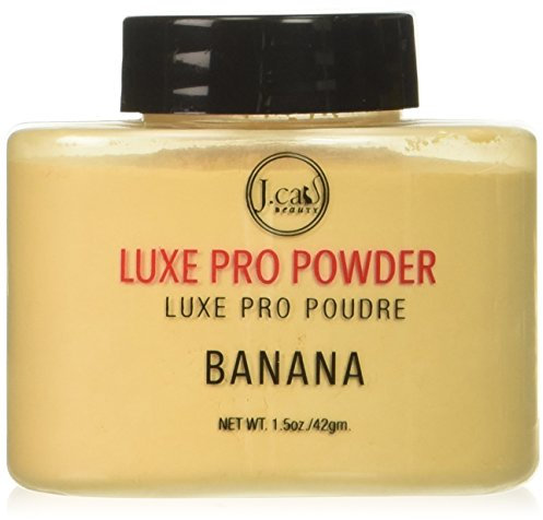 J.Cat Beauty Luxe Pro Make-up Fixierpuder, Mattes Finish, Hilft Öl zu Absorbieren und Poren zu Minimieren, Geeignet zum Baking, Farbton Banana 42g