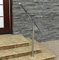 Geländer Edelstahl Außen & Innen Komplett Set | Treppengeländer bodenmontage Bausatz | Wandhandlauf für Treppenhaus Edelstahl-Handlauf massiv & stabil V2a | Eingangsgeländer für Stufen Bayram® (60 cm)