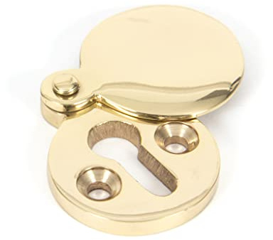 From The Anvil Polished Brass 30mm Round Escutcheon