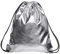 whatUneed Kordelzugbeutel für Mann-Frauen, Lederrucksack Gym Bag Rucksack Gymsack Outdoor Travel Sports Sackpack für Erwachsene (Glattes Silber)