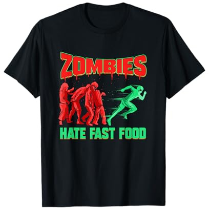 Läufer Marathon Lustiges Geschenk mit Zombies Jogger T-Shirt