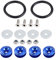 Kit di fissaggio per paraurti per auto, rondella per paraurti in lega di alluminio/kit di fissaggio vano motore per bulloni Chiusura rapida(Blue)