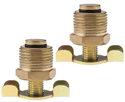YINETTECH 2pcs Robinet de Vidange Outil 3/8 BSP Filetés en Laiton Compatible avec Hotdog Air Commande Rotative de Purge d'échappement Compresseur