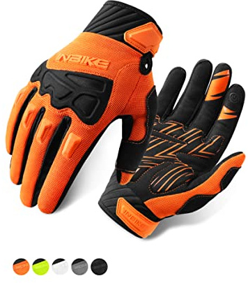 INBIKE Mountain Bike Gloves for Men Knuckle Guard Padded Men's Cycling Gloves Breathable for MTB Motocross Racing Dirtbike