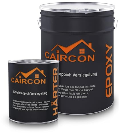 CAIRCON 2K Epoxidharz Steinteppich Versiegelung für Innen Transparent - 6Kg