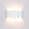Elitlife 8W LED Wandleuchte Innen Außenleuchte IP65 Wasserdichte Außenwandleuchten Innen/Aussen Wandlampe Modern Up Down Aluminium Wandleuchte (8W Weiß/Warmweiß)
