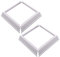10,2 cm Split-Stil Vinyl Zaunpfosten Rock / weiß Farbe PVC Pfosten Abdeckung / Rock Schuh für Hand- und Treppengeländer, zweiteilige England Basis Pfosten Trim Ring Rock Geländer, 2 Packungen