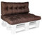 Palettenkissen Palettenauflage Palettensofa Euro Palettenpolster Kissen Europalleten Garten Sitzkissen Rückenkissen Palettenmöbel Schaumstoffflocken MH-DA-03 Braun Rückenkissen 120x40x10/20 cm