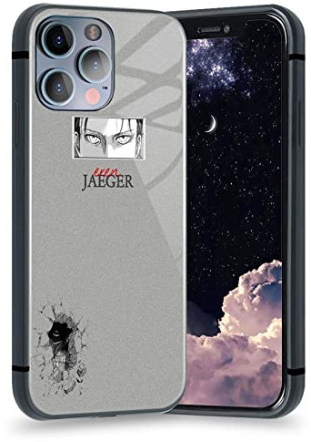 Eren Yeager Attack on Titan Aesthetic Anime Phone Case Cover Manga Shell (gehärtetes Glas, für iPhone XR)