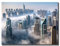 Leinwandbild Dubai Panorama Aussicht | 80 x 60 cm Querformat | Bild Leinwand Wandbild | Skyline Wolken Ausblick Dächer Metropole | Home Deko | modern Hingucker | Wohnzimmer Schlafzimmer XL groß neu