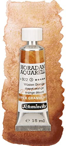 Schmincke – HORADAM® AQUARELL, Super Granulation, Wüsten Orange, 15 ml, sehr stark granulierende Farbtöne, feinste, supergranulierende Aquarellfarben