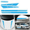 Sport Racing Streifen Grafik Aufkleber, Autoseitentür Streifen Karosserie Grafiken Motorhaube Stoßstange Abdeckung Vinyl Aufkleber Aufkleber Rückspiegel Aufkleber 6stk