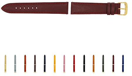 SELVA Uhrenarmband, 14-24 mm, Leder, zum Wechseln, Ersatzarmband für Smartwatch, Made in Germany