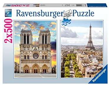 Ravensburger - Puzzle Ausflug nach Paris, 2 x 500 Teile, Puzzle für Erwachsene