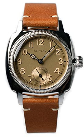 SOTAG Baltany Vintage-Armbanduhr mit MOP-Zifferblatt, Sekundenzeiger, Kathedralenzeiger, Handaufzug, Retro, leuchtend, 200 m wasserdicht, mechanisch, farbe 1, Mechanisch