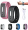 2 Stück Matteo Ultraschall-Körperform-Armband, UltraSonic LymphDrainage Slimfit-Armband, Magnetarmband für alle Männer und Frauen (Rosa+Schwarz)