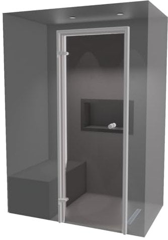 Desineo Kit Costruzione Cabina hammam da piastrellare 150 x 90 con generatore di Vapore