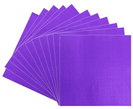 Lila Servietten 20 stück Papierservietten Lila 33 x 33 cm Napkins Servietten Paw Cocktailservietten, Tischdeko Hochzeit Papierserviette Einweg Napkins Tisch Dekorationen für Garten Geburtstag Party