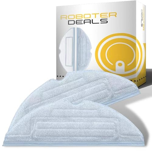 Roboter Deals - Mikrofaserpad, Wischtuch, Ersatzpad (2 Stück) für Roborock S8 Staubsaugroboter. 100% geprüfte Passgenauigkeit, dichtes Mikrofaser, saubere Nähte, höchste Qualität.
