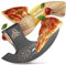 ECKWIN - Pizza Axt Wikinger inkl. Lederschutz - Pizzamesser für echte Wikinger - Pizzaschneider Axt perfekt geeignet als Wikinger Deko - Wikinger Axt, Pizza Wiegemesser, Wikinger Messer, Beil