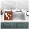 White Lavandino Cucina 1 Vasca Sink Drop in Lavello a Cascata con Lavabicchieri, Lavandino Singolo, con rubinetto estraibile combinato, per il miglioramento domestico e commerciale ( Color : White , S