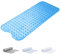 Oxford Homeware Shower Bath Mat Non Slip Anti Mould - Blue 100X40 cm Shower Mat for Bathtub and Bathroom with Drain Holes and Strong Suction Cups Machine Washable Bath Mats